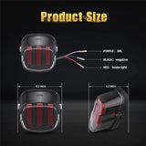 Black/Clear Led Taillight for Harley Davidson | Motorcycle Rear Brake Lights Motorcycle Accessory | LED Lights | Tail Light A