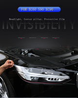TPU Headlight Door Handle Protection Film for Volvo Car Interior Accessory LINGLUYANG