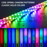 3/4/5FT LED Whip Light RGB Waterproof Multi-Color Flagpole Lamp Bowlight for Offroad Sand Rails/Buggies, SxS, ATV/UTV,RZR,Tru