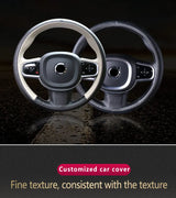 Micro Fiber Leather Wheel Cover for Volvo 2017-24 Car Interior Accessory LINGLUYANG