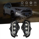 DRL LED Fog Lights for Toyota RAV4 2019-2021 Set Car Interior Accessory MAGIC COLORM