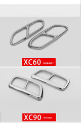 Stainless Exhaust Tip Covers For Volvo XC90 S90 V90 Car Interior Accessory LINGLUYANG