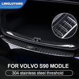 Stainless Steel Trunk Guard for Volvo S90 2016-2025 Car Interior Accessory LINGLUYANG