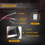 Tail Rear Lights LED Lamp Taillight With DRL Brake Stop Light