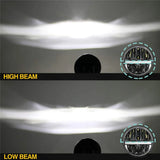 7" Inch H4 LED Moto Headlight For Harley Softail Slim Fat Boy 7inch Halo DRL Turning Led Motorcycle Headlamp For Harley Touri