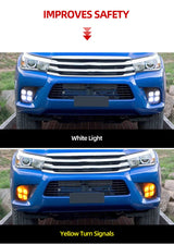 LED Bumper Fog Light DRL for Toyota Hilux Revo 2015-2017