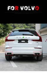Stainless Exhaust Tip Covers For Volvo XC90 S90 V90 Car Interior Accessory LINGLUYANG