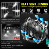 7" Inch H4 LED Moto Headlight For Harley Softail Slim Fat Boy 7inch Halo DRL Turning Led Motorcycle Headlamp For Harley Touring