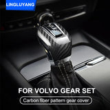 Carbon Fiber Gear Stick Handle for Volvo S60 V60 Car Interior Accessory LINGLUYANG