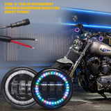 Motorcycle Foglight 4.5 inch With Amber Turning light LED Fog Light Passing Auxiliary Light For Harley Classic FLHR Road King