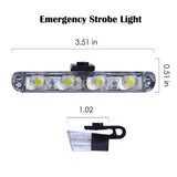 4-Panel Wireless LED Strobe Emergency Warning Light Red Blue Car Interior Accessory MAGIC COLORM