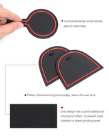 Smabee Anti-Slip Gate Slot Cup Mat for KIA Forte Car Accessories Non-Slip Door Mats