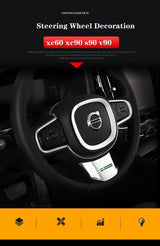 Decorative Steering Wheel Frame ABS for Volvo XC60 XC90 Car Interior Accessory LINGLUYANG