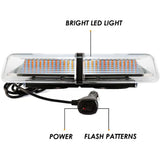 72W Magnetic Amber LED Strobe Beacon Light 12-24V Truck Car Interior Accessory MAGIC COLORM