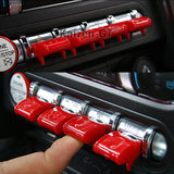 Console Switch Covers Red for Ford Mustang 2015-Up Car Interior Accessory iJDM