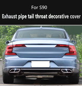 Stainless Exhaust Tip Cover for Volvo XC60 Car Interior Accessory LINGLUYANG