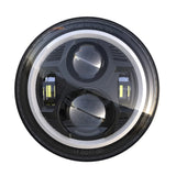 Motorcycle 7inch LED Headlight 7 H4 LED DRL Halo Ring Amber Turn Signal Headlamp For Harley Davidsion Softail Slim Fat Boy Moto