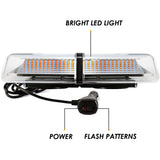72W Magnetic Amber LED Strobe Beacon Light 12-24V Truck Car Interior Accessory MAGIC COLORM
