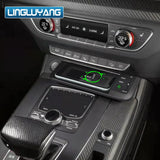 15W Fast Wireless Phone Charger Pad for Audi Q5 Car Interior Accessory LINGLUYANG