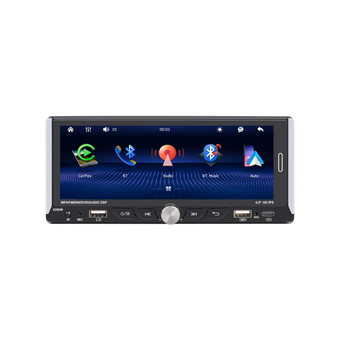1DIN Android Head Unit 6.86 inch with CarPlay Android Head Unit Bosstar 6.9inch 6280w