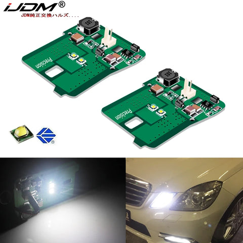 LED Parking Position Lights White for Mercedes E-Class 2010-2013 LED Ambient Light iJDM WHITE