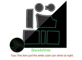 Anti-Slip Gate Slot Cup Mat for Peugeot 208 e-208 2019 - 2024 GT Interior Accessories Door Pad Non-Slip Mats Car Styling Car