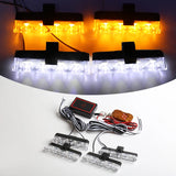 4-Panel Wireless LED Strobe Emergency Warning Light Red Blue