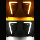 LED Fog Light DRL w/ Turn Signal for Toyota RAV4 2016-2018