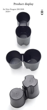 Cup Holder Protective Case Box for Peugeot 2008 e-2008 208 e-208 2019 - 2024