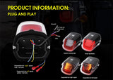 Smoke Clear LED Tail Brake Light Turn Lamp Low Profile For Harley Dyna Electra Glide Street Glide Fat Boy Road King XL 833 1200