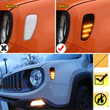 Smoked Lens Side Marker Lights Jeep Renegade 2015+ Car Interior Accessory iJDM