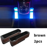 Seat Gap Storage Box with LED Light for Universal Cars