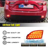 Sequential LED Bumper Reflector for Mazda 3 2013-2016 Car Interior Accessory iJDM