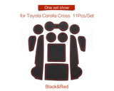 Gate Slot Cup Mat for Toyota Corolla Cross SUV 2021 2022 Anti-slip Pad Accessories Non-slip Mats Car Sticker Tidying Car Floo