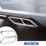 Stainless Exhaust Tip Cover for Volvo XC60 Car Interior Accessory LINGLUYANG