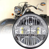 Black 5.75Inch Motorcycle Projector Led Headlight 5.75" H4 Headlamp With DRL For Harley Bike For Sportsters XL XG XR VRSCD Dyna