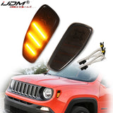 Smoked Lens Side Marker Lights Jeep Renegade 2015+ Car Interior Accessory iJDM