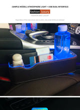 Seat Gap Storage Box with LED Light for Universal Cars
