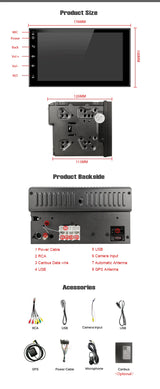 Universal 2 Din Android 7in Stereo Radio with GPS BT WiFi Android Head Unit Bosstar