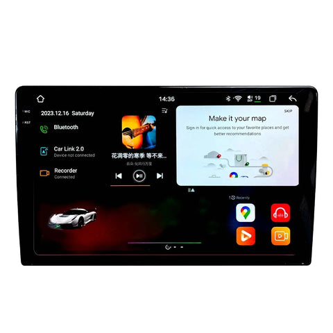 9 inch 2K Android Radio GPS CarPlay Universal Android Head Unit Bosstar For Universal Car 6+128GB 8core