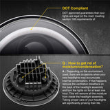 Halo 7Inch Round Led Headlight RGB Bluetooth App Controlled 7 For Harley Davidson Touring Fat Boy Jeep Wrangler JK LJ CJ TJ R