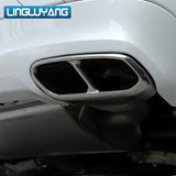 Stainless Exhaust Tip Covers For Volvo XC90 S90 V90 Car Interior Accessory LINGLUYANG