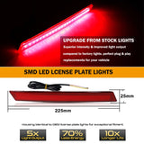 LED Bumper Reflector Light Red for Cadillac XTS 2013-2017 LED Ambient Light iJDM