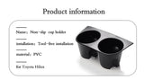 Water Cup Holder Storage Box for Toyota Hilux 2015 - 2022 Car Interior Accessory OEM