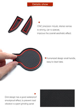 Anti-Slip Gate Slot Cup Mat for Peugeot 208 e-208 2019 - 2024 GT Interior Accessories Door Pad Non-Slip Mats Car Styling