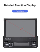 1Din Telescopic Carplay Auto Stereo for Universal Fit Android Head Unit Bosstar