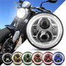 7 Inches H4 LED Moto Headlight Round For JeepJK TJ Touring Lada 4x4