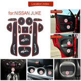 NISSAN juke 2013 2014 2015 2016 Anti-Slip Gate Slot Mat Interior Accessories Rubber Coaster Car sticker Interior Auto Accesso