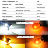 Switchback LED Bulbs 7443 7444 White/Yellow Turn Signal Car Interior Accessory iJDM