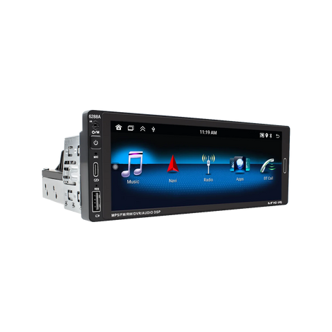 6.9in Android 1DIN CarPlay GPS WiFi Touchscreen Android Head Unit OEM 6.9" 64 g 2 g